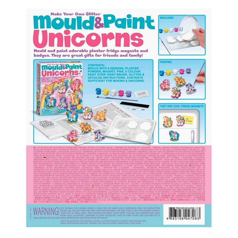 Kit Modella e Dipingi Unicorni - 4M - Art. 4708