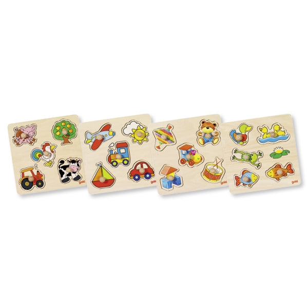 Puzzle in legno con pomelli, Stagno - Goki - Art. 57545-4