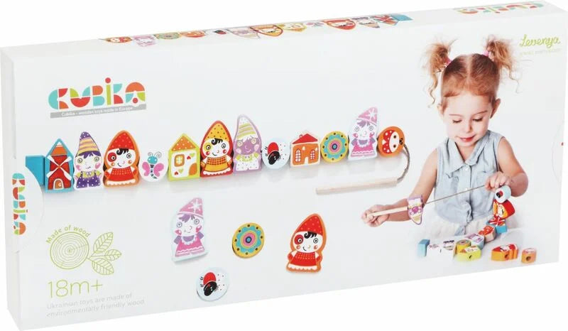 Gnomi in legno da infilare - Cubika - Art. 13654