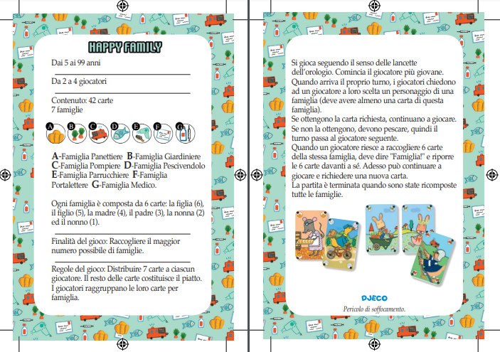 Happy Family, Gioco di Carte - Djeco - Art. 05115