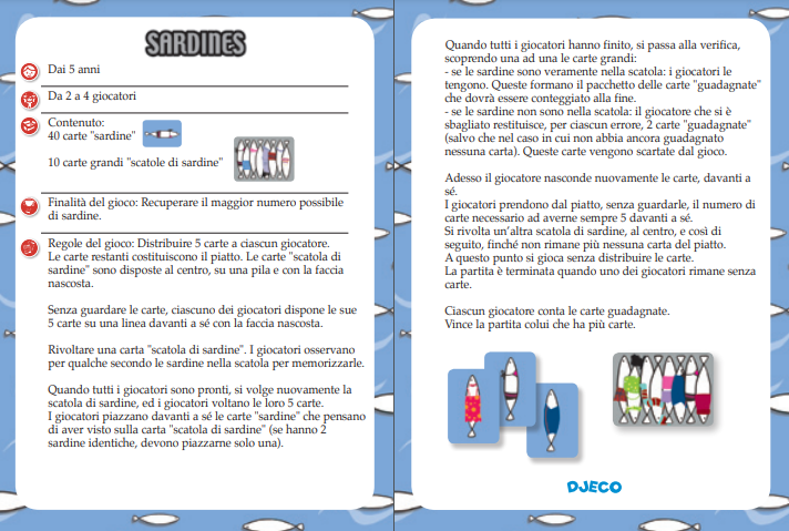 Sardines, Gioco di Carte - Djeco - Art. 05161