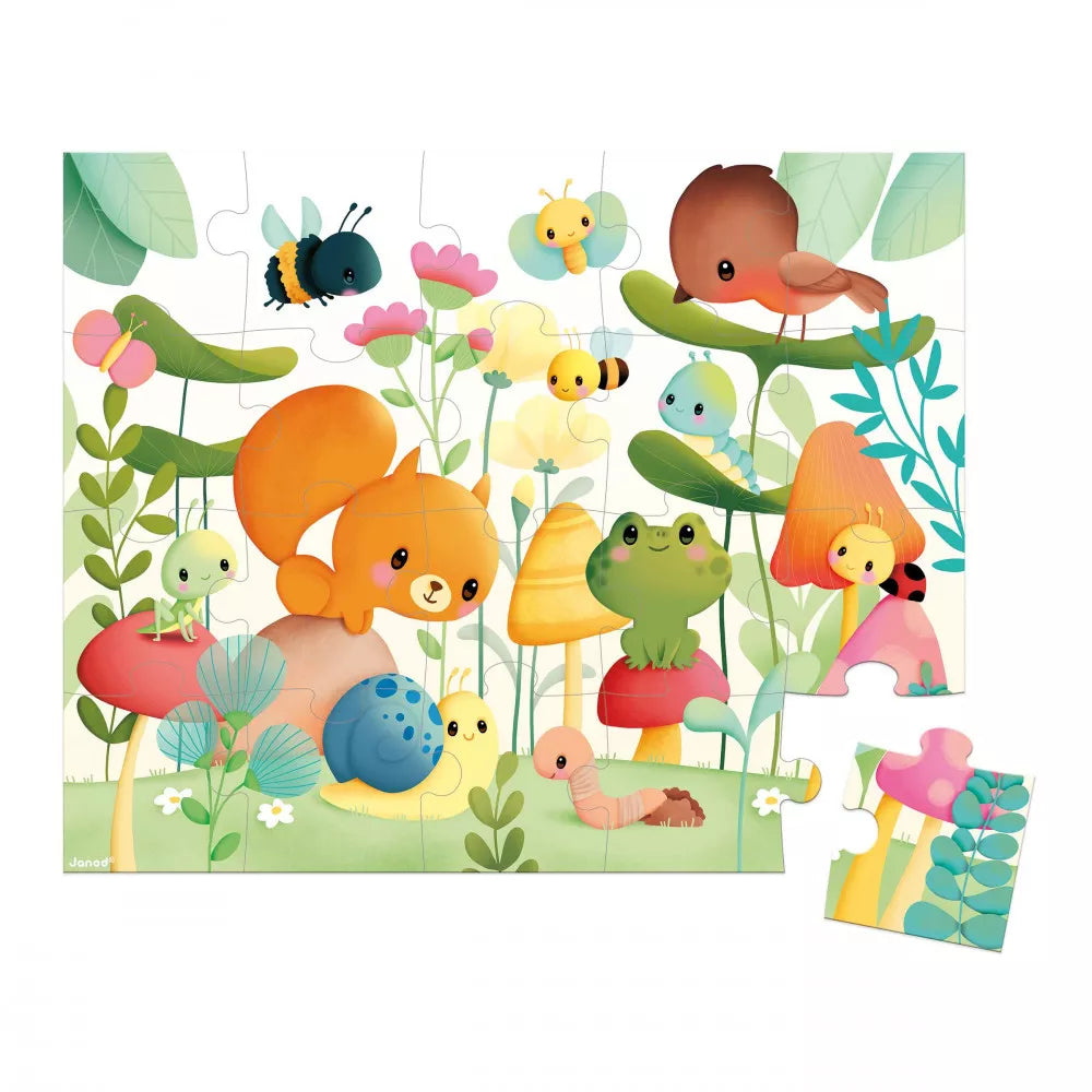 Puzzle Gli Amici del Giardino, 20 pezzi - Janod - Art. 02575