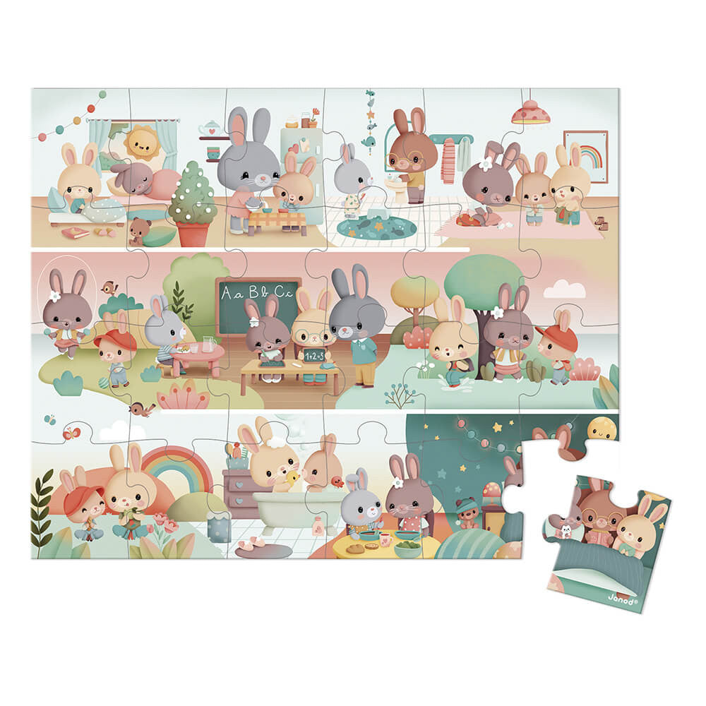 Puzzle Una Giornata, 24 pezzi - Janod - Art. 02601