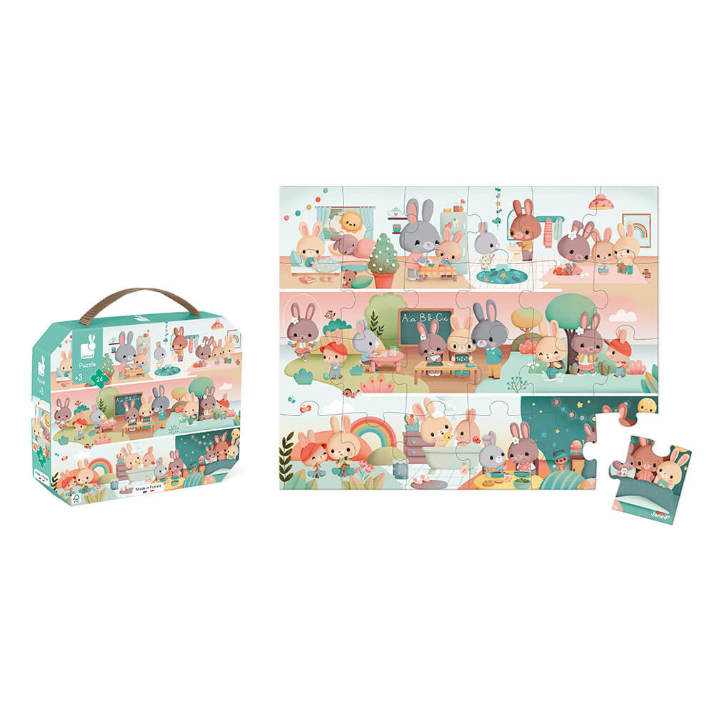 Puzzle Una Giornata, 24 pezzi - Janod - Art. 02601