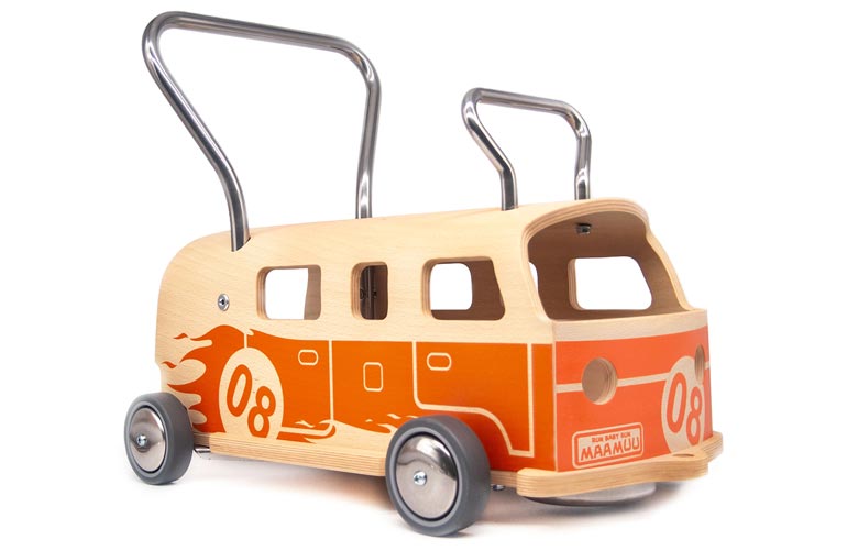 Carretto Primi Passi e Cavalcabile Balòss, 8 Arancio - Maamuu- Art. MAA009