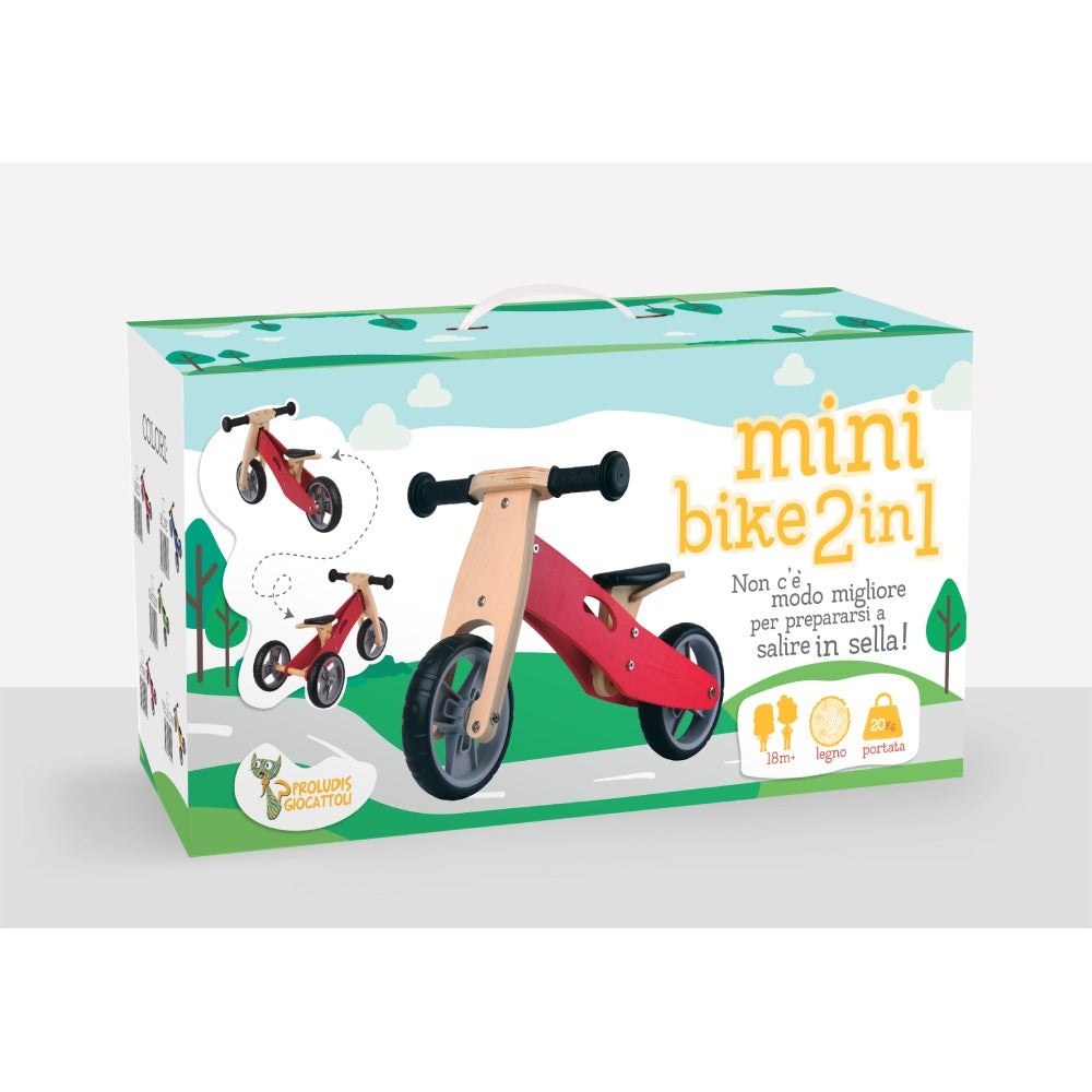 Mini Bike 2 in 1 Rosso - Udeas - Art. 20658