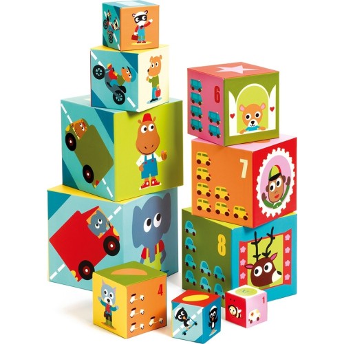 Cubi cartonato Veicoli - Djeco - Art. 08508