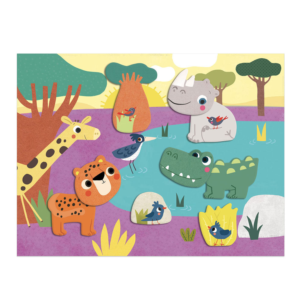 Primo Collage con animali - Djeco - Art. 09874