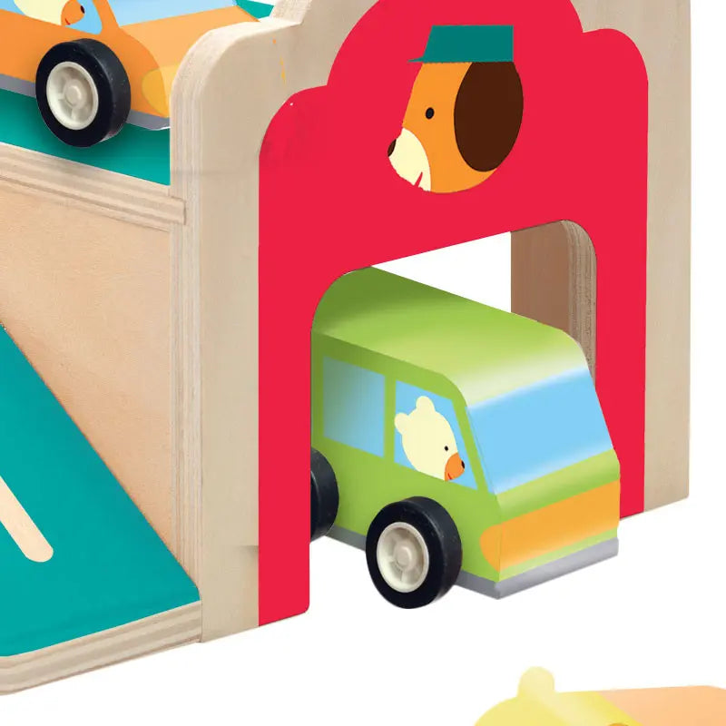 Minigarage con Garage e 3 veicoli - Djeco - Art. 06387