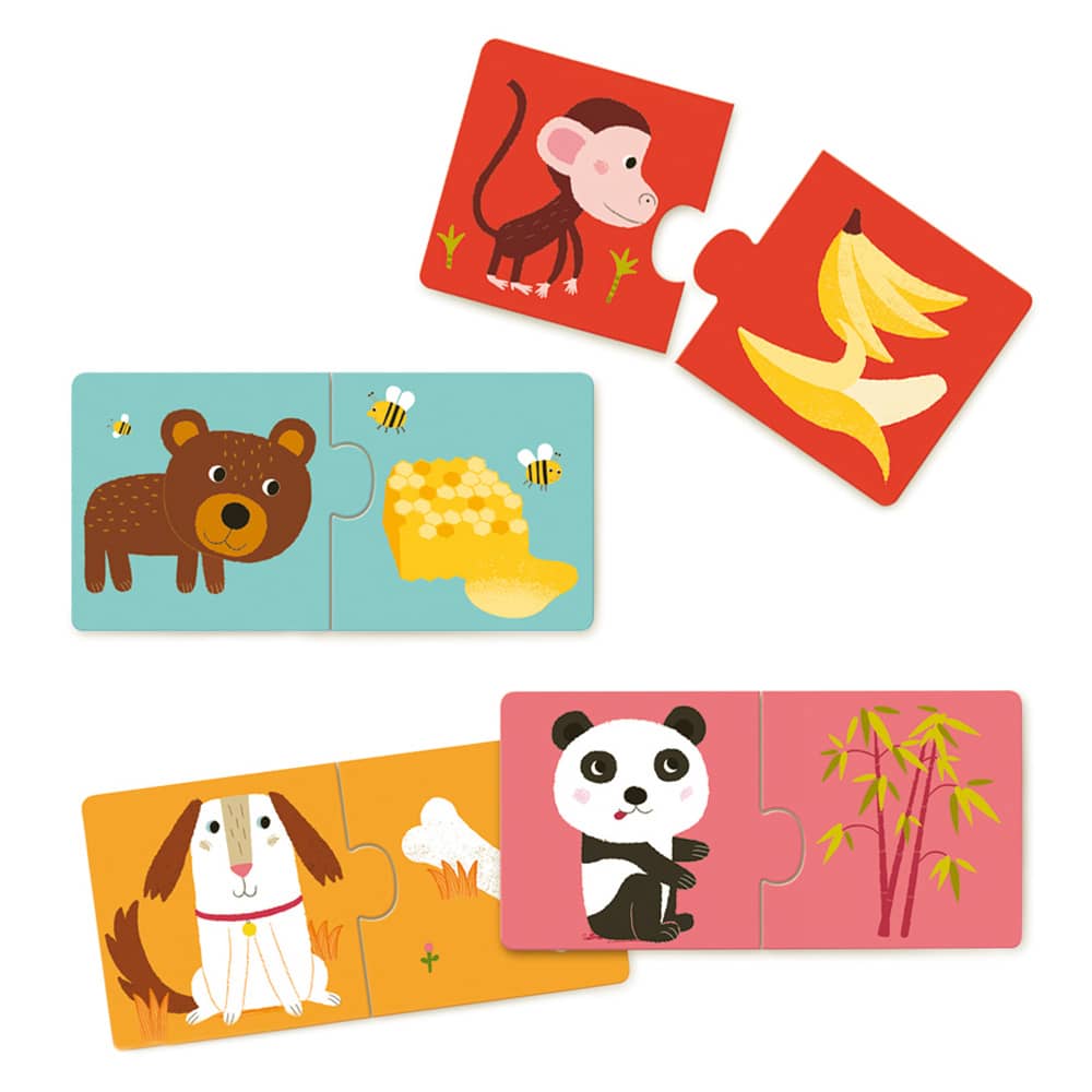 Puzzle Duo: A Tavola - Djeco - Art. 08166