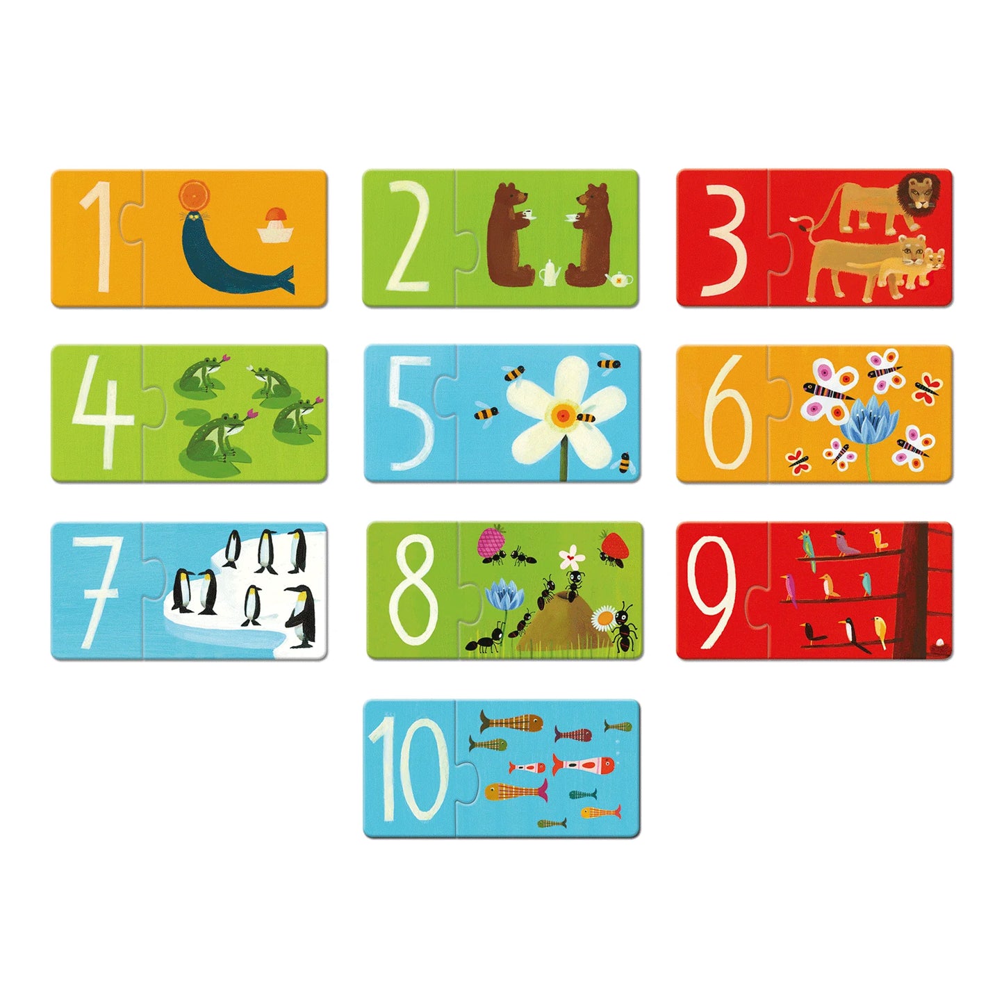 Puzzle Duo: Numeri - Djeco - Art. 08151