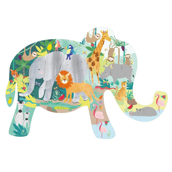 Puzzle in Cartonato: La Giungla, 40 pezzi - Floss & Rock - Art. 6330