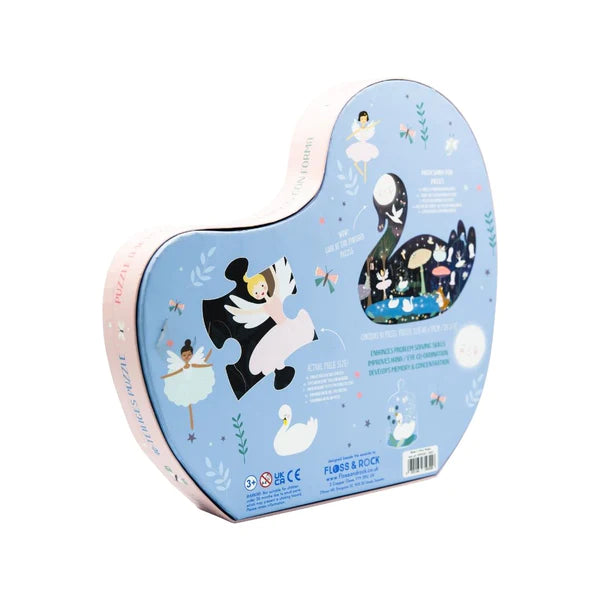 Puzzle in Cartonato: Il Lago dei Cigni, 40 pezzi - Floss & Rock - Art. 6325