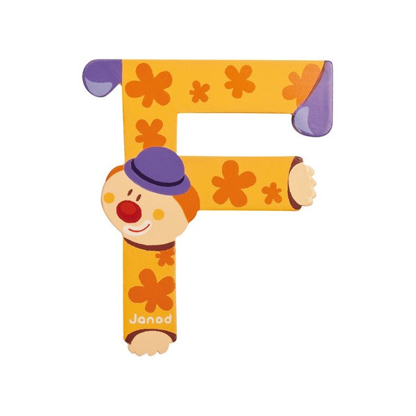 Lettera F in legno Clown - Janod - Art. 04547