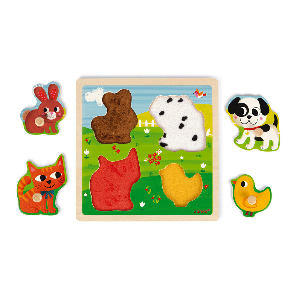 Puzzle Tattile Sensoriale: I miei primi Animali - Janod - Art. 07080