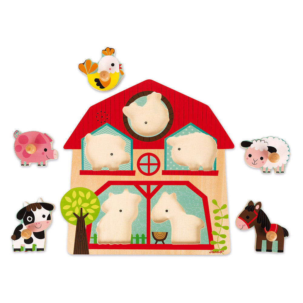Puzzle Sonoro: Gli amici della Fattoria - Janod - Art. 07079