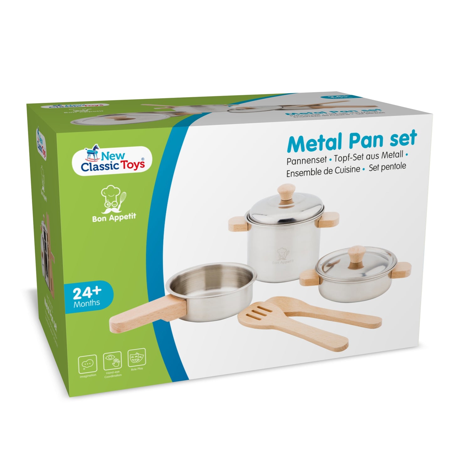 Set Pentolini in Legno e Metallo - New Classic Toys - Art. 10640