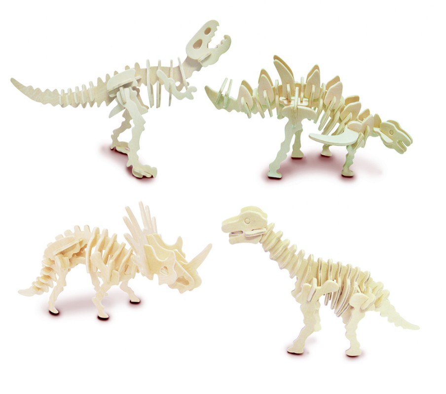 Kit costruzione Dinosauri set 1 in legno - QUAY - Art. J401