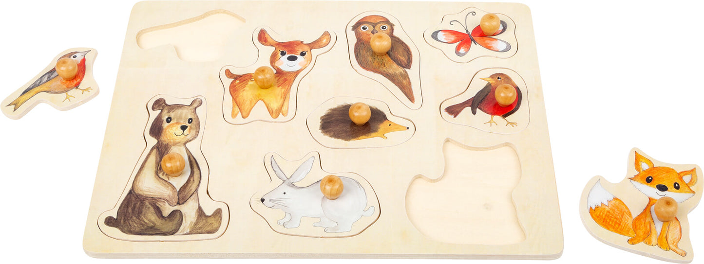 Puzzle in legno con pomelli: Foresta - Small Foot - Art. 11499