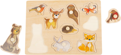 Puzzle in legno con pomelli: Foresta - Small Foot - Art. 11499