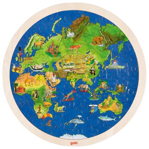 Puzzle della Terra in legno - Goki - Art. 57666