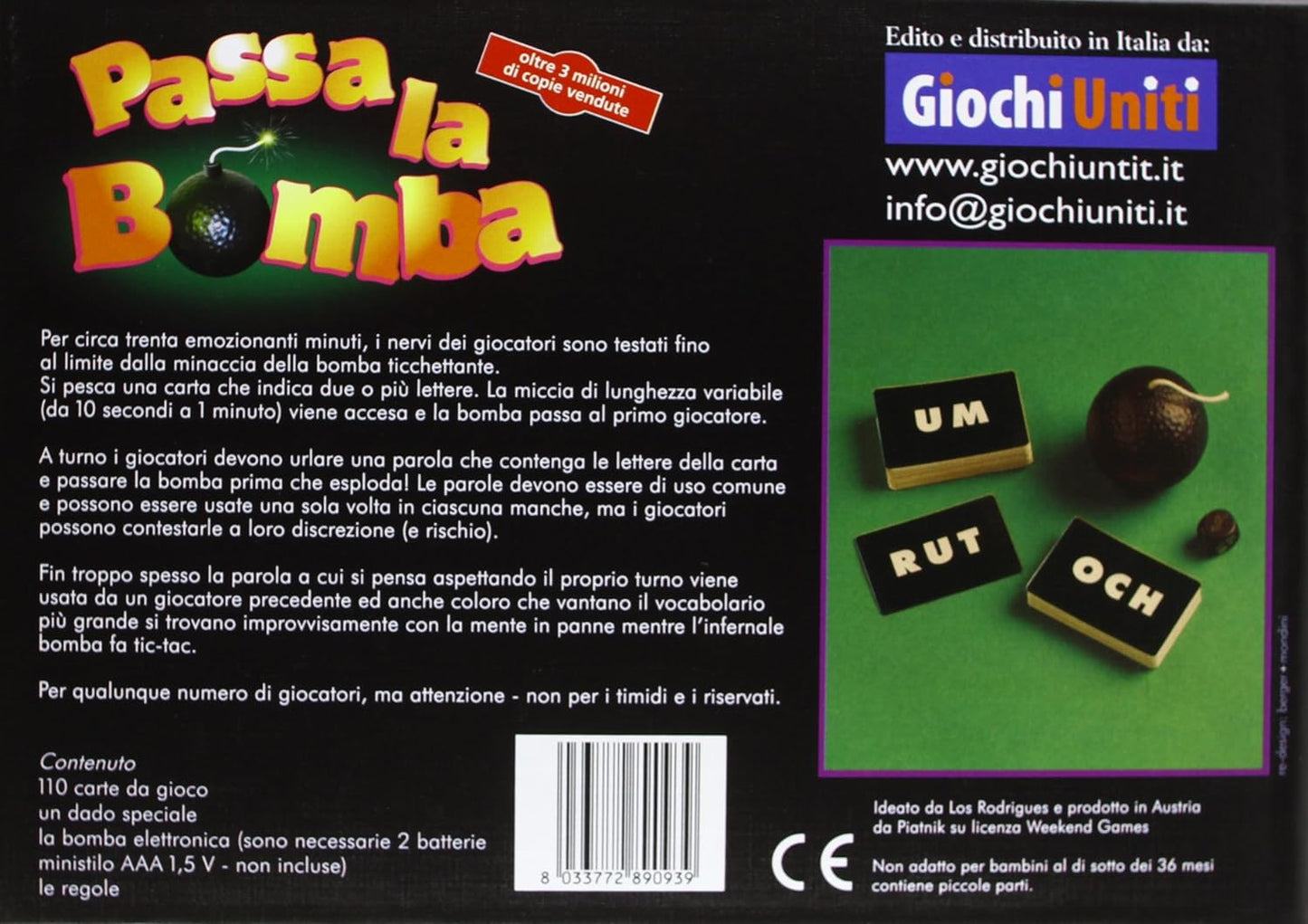 Passa la Bomba - Giochi Uniti - Art. 034