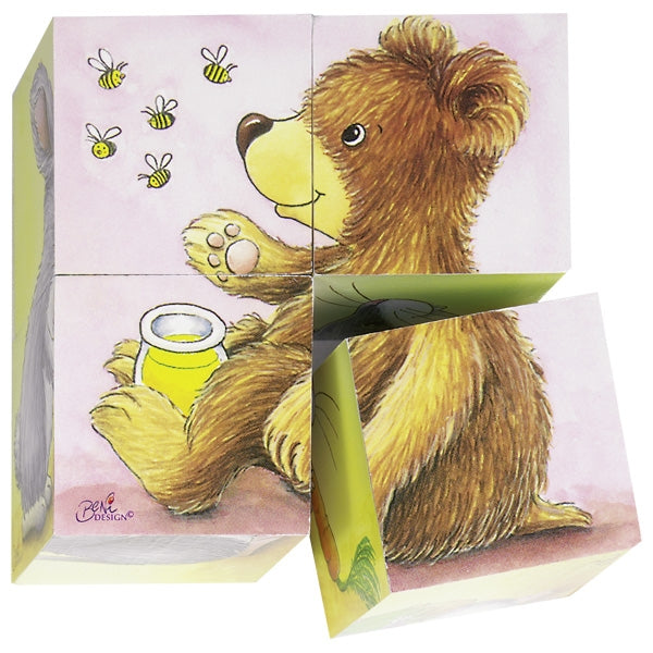 Puzzle 4 Cubi Cuccioli - Goki - Art. 57056