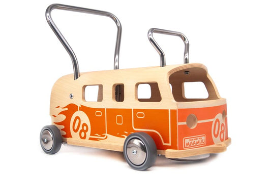 Carretto Primi Passi e Cavalcabile Balòss, 8 Arancio - Maamuu- Art. MAA009