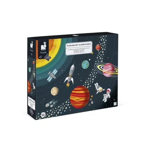 Puzzle Educativo: Il Sistema Solare, 100 pezzi - Janod - Art. 02678