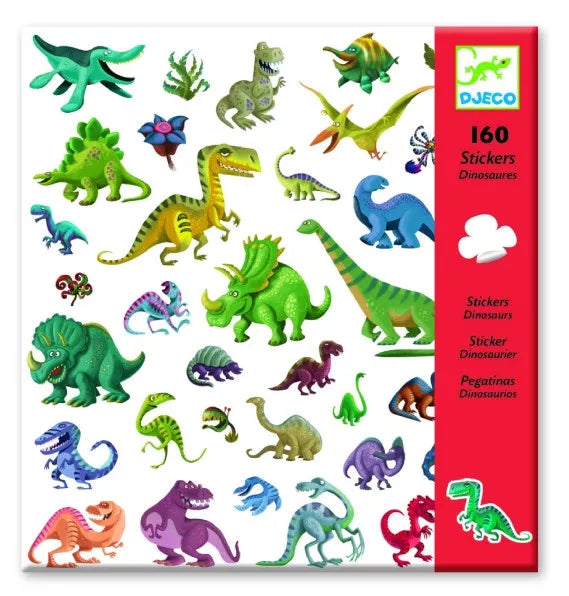 Adesivi Dinosauro 160 pezzi - Djeco - Art. 08843
