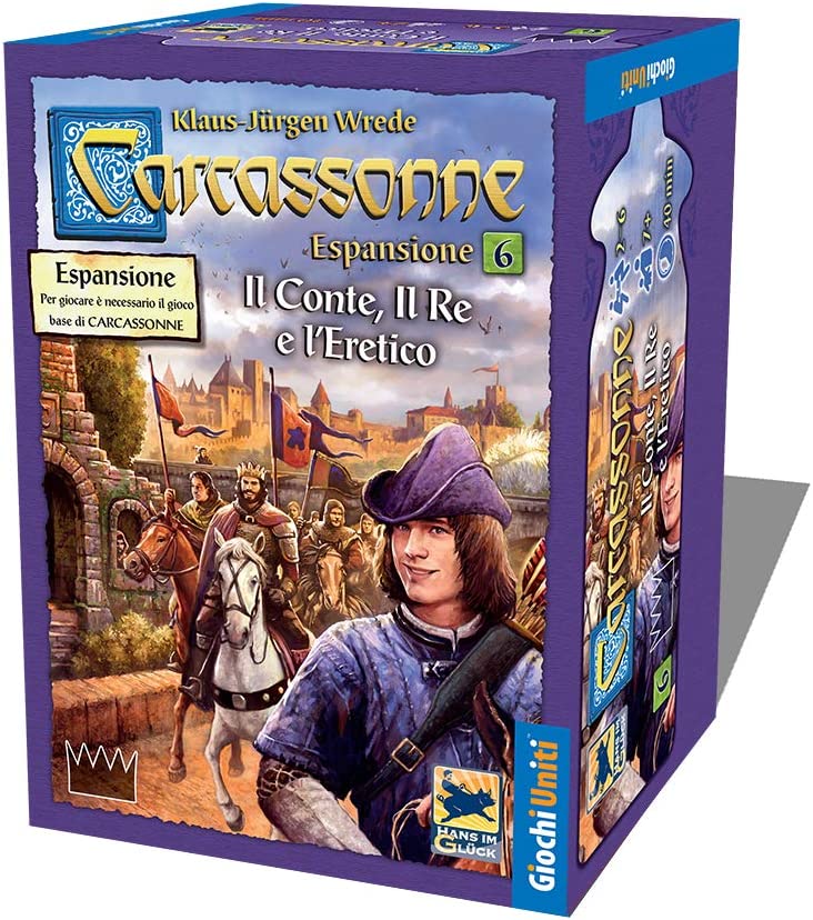 Carcassonne Il Conte, il Re e l'Eretico Espansione 6 - Giochi Uniti - Art. 320