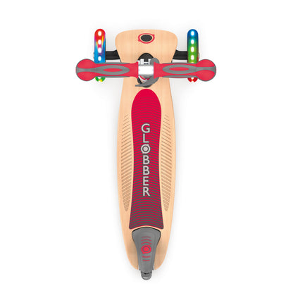 Monopattino Primo Foldable Wood Lights, Red - Globber - Art. 436-102