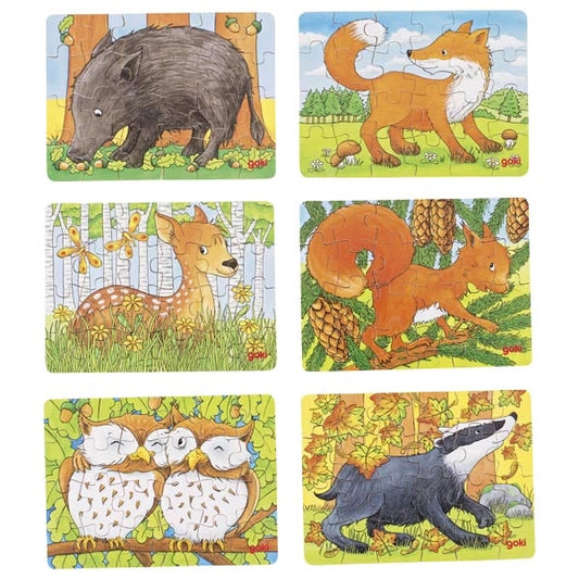 Mini Puzzle animali della foresta - Goki - Art. 57899