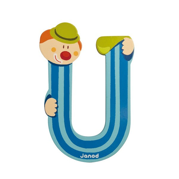 Lettera U in legno Clown - Janod - Art. 04562
