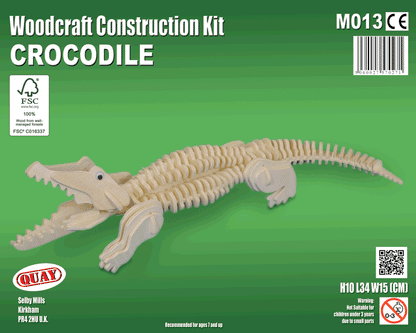 Kit costruzione Coccodrillo in legno - QUAY - Art. M013
