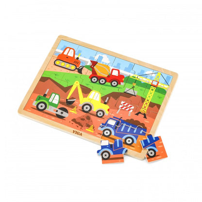 Puzzle Cantiere in legno 24 pezzi - Viga - Art. 51463